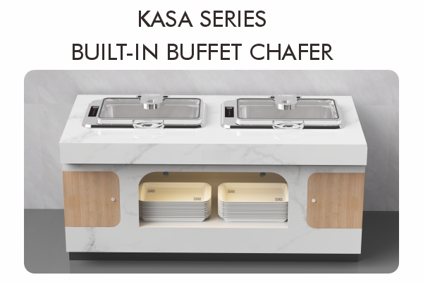 Sunnex Kasa -sarja: 8,5L sisäänrakennettu buffet Chafer